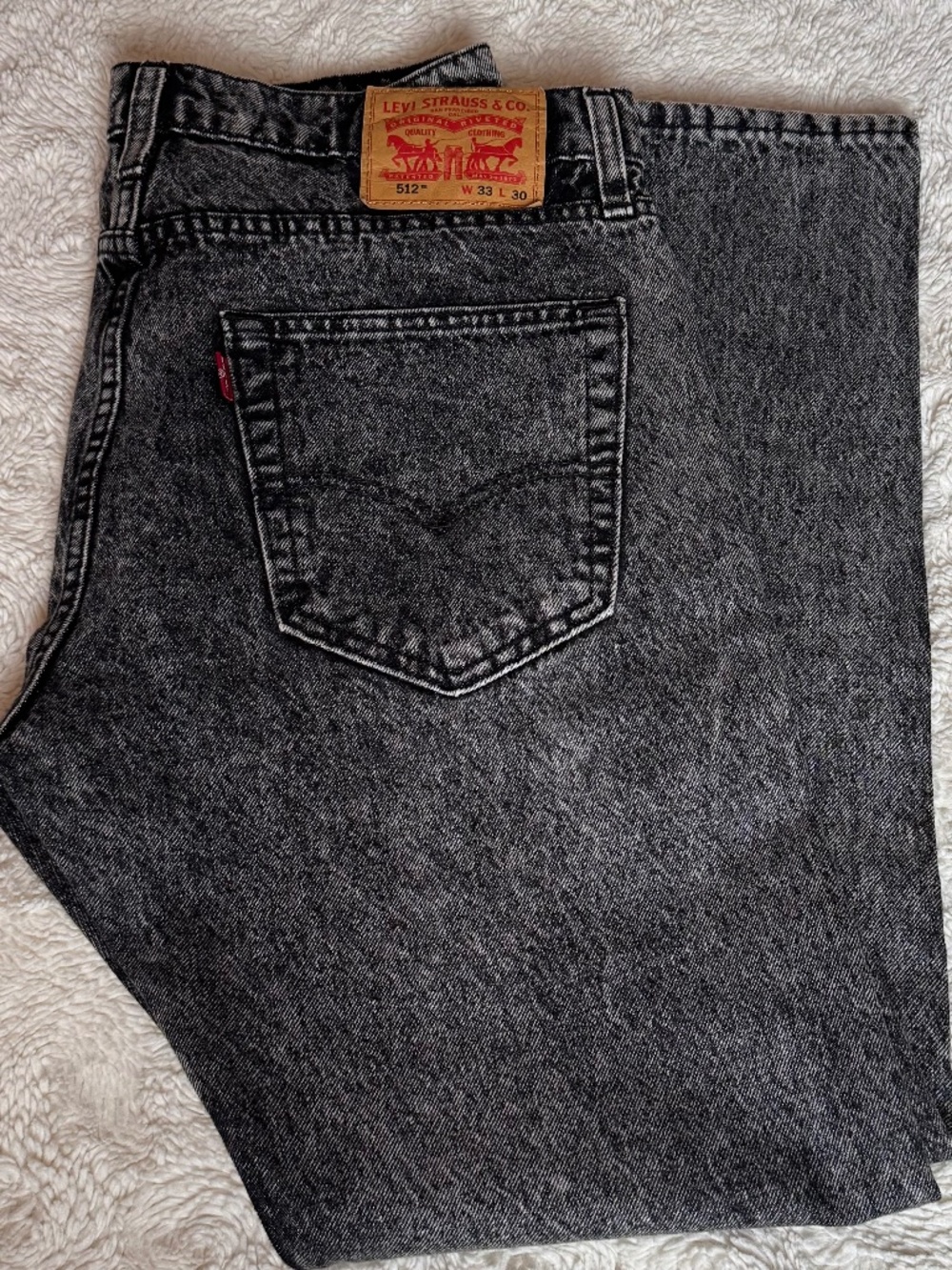 Levi’s 512 Slim Taper Men’s Gray Acid Wash Jeans 33x30 EUC